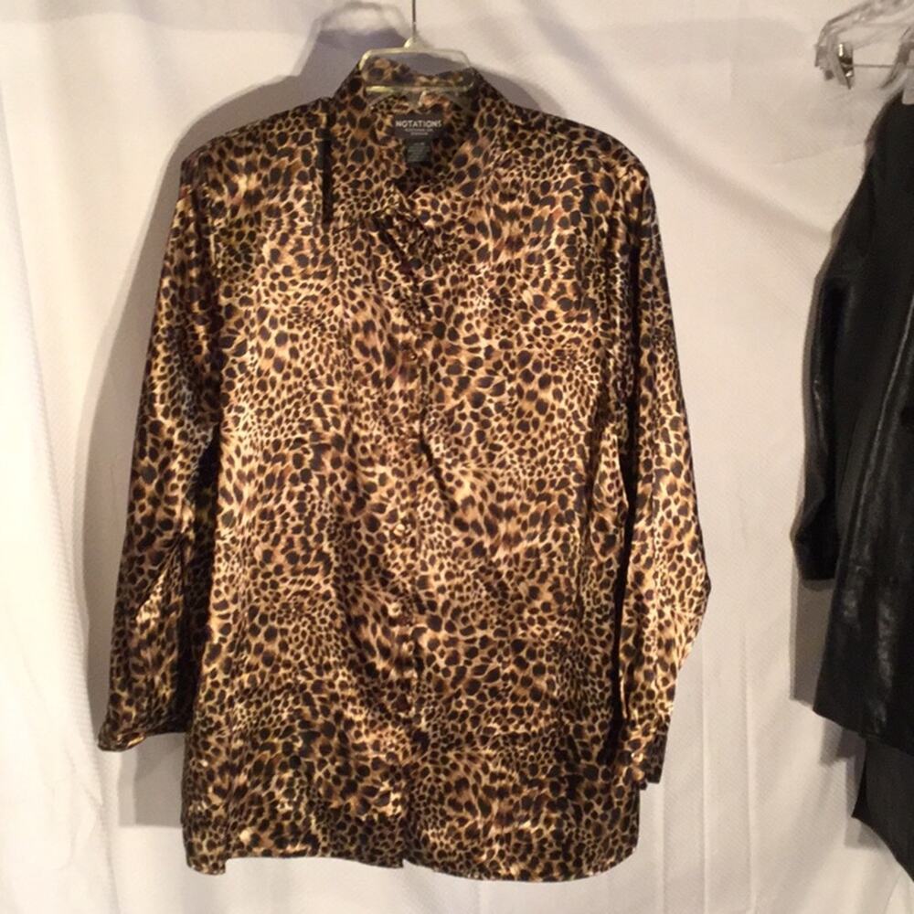 Animal print 1x blouse worn once